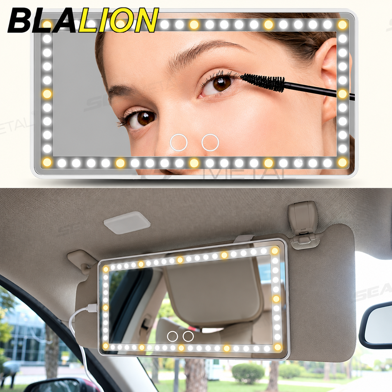 Espejo LED de maquillaje_ casa y coche