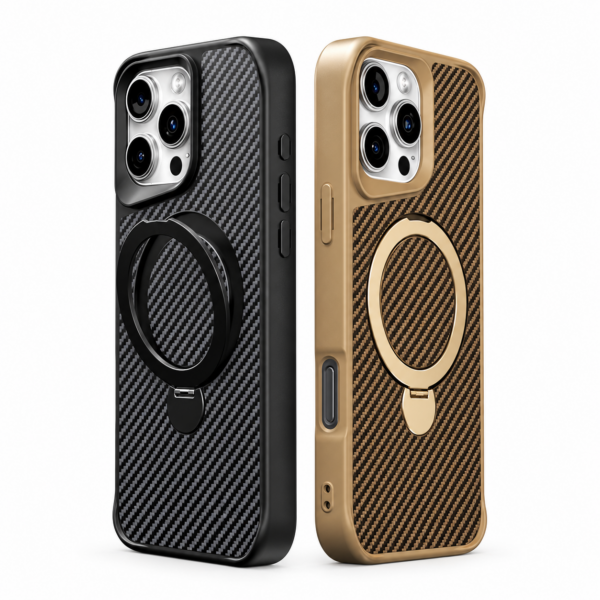 Case Magnético de Fibra de Carbono para iPhone 15 Pro Max y iPhone 16 Pro Max