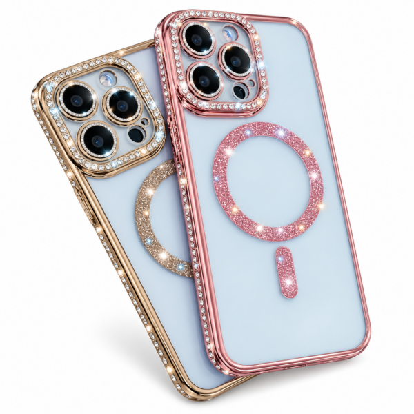 Case Magnético Diamante para iPhone 15 Pro Max Y IPhone 16 Pro Max